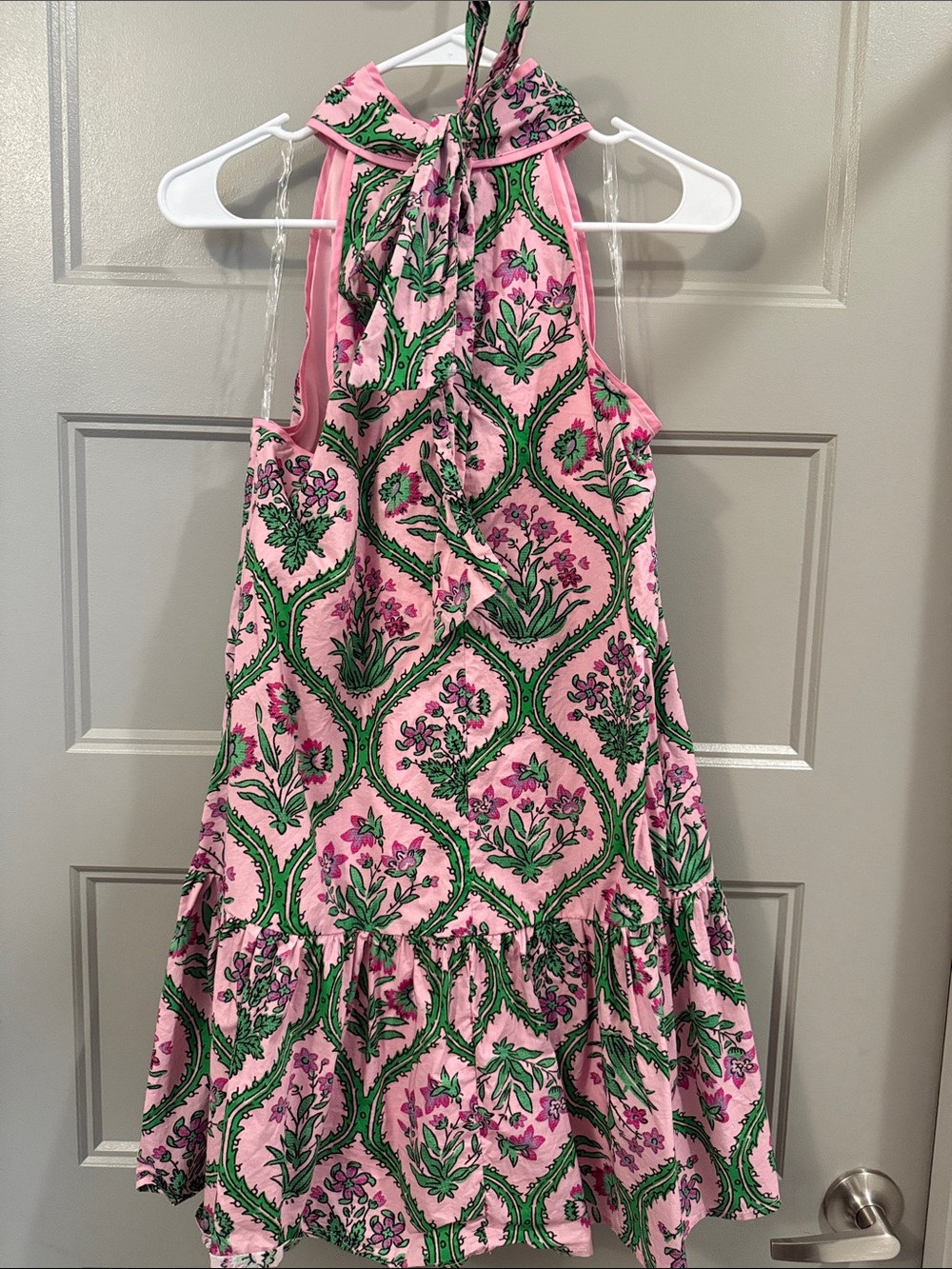 entro Pink and Green Floral Halter Dress - Picture 2 of 2